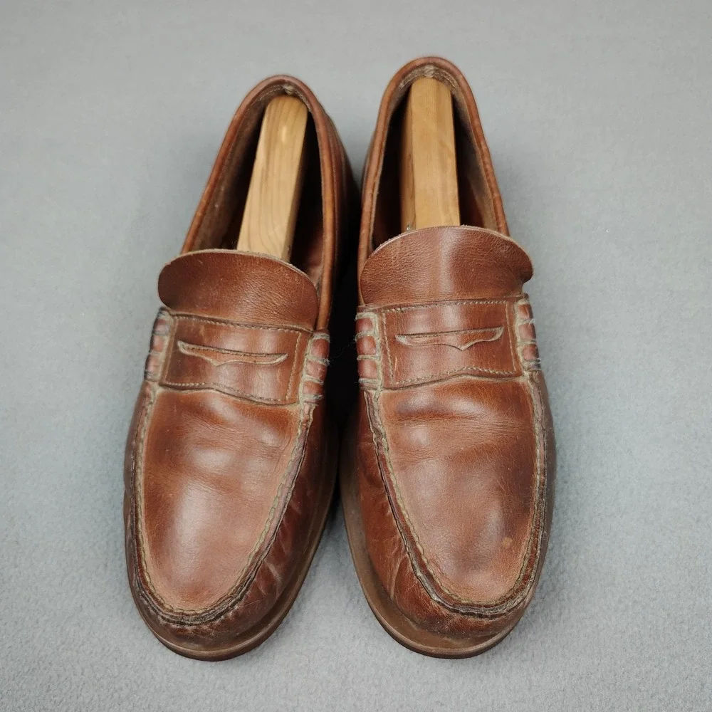 Vintage Timberland Boat Penny Loafer Men 10 Mahogany Leather Comfort Deck Shoe